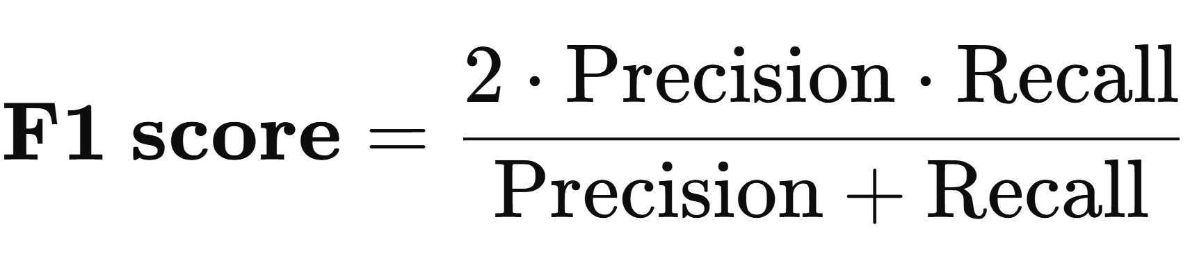 F1 Score 수식